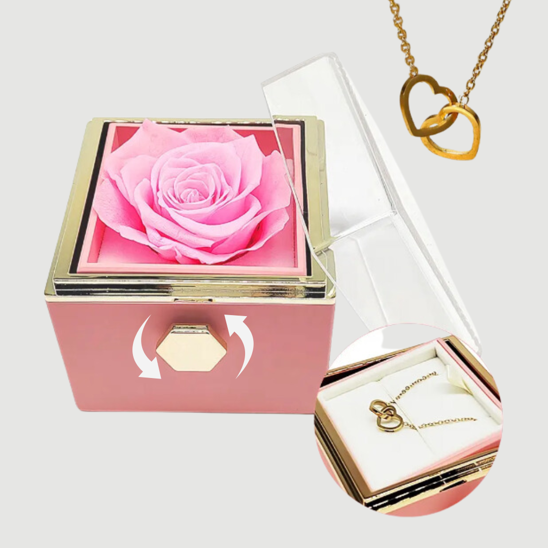 The Eternal Rose - Rotating Jewelry Box