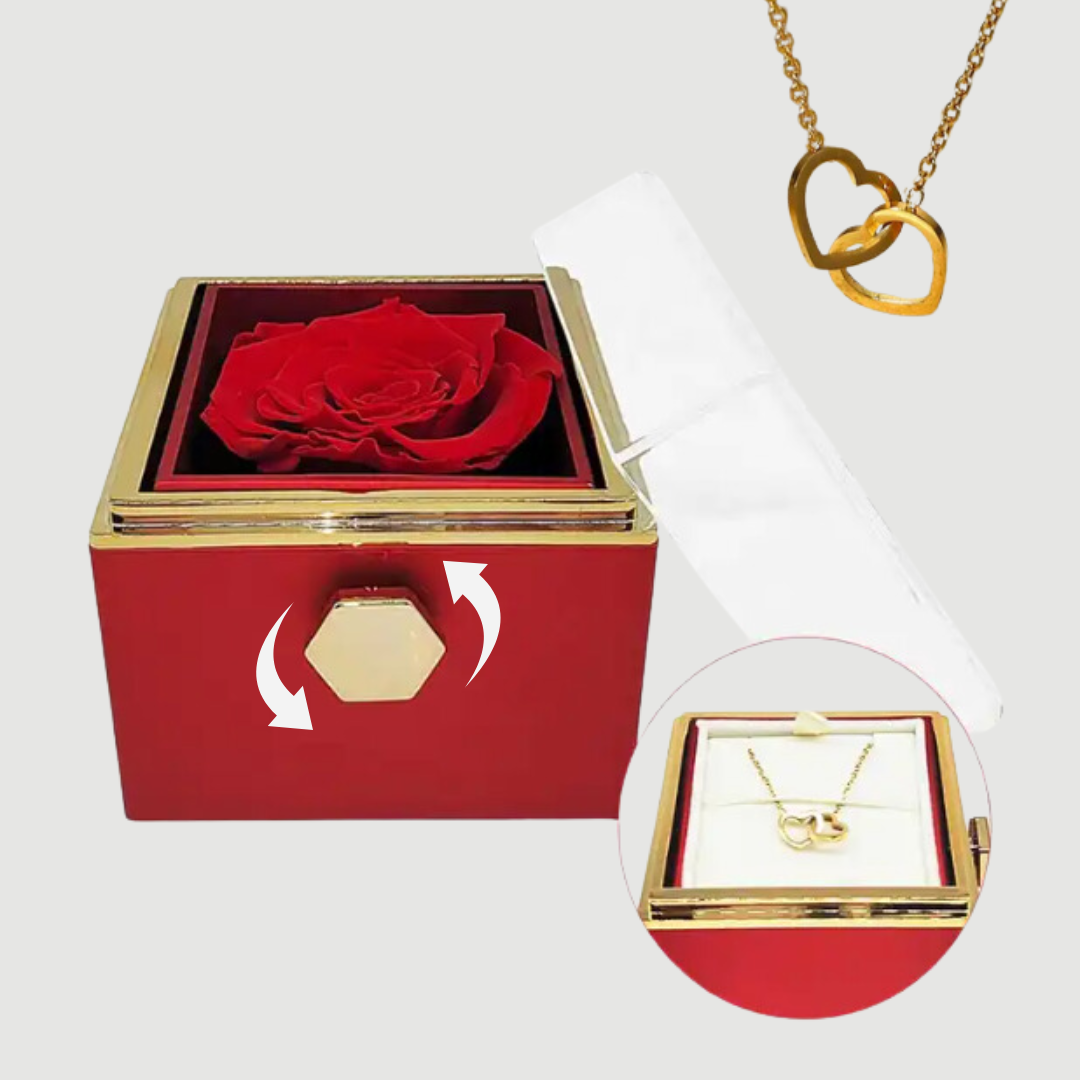 The Eternal Rose - Rotating Jewelry Box